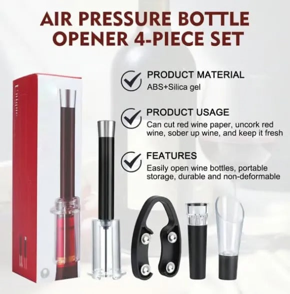 Air-Assist Wine Bottle Opening Set - product detail 4
