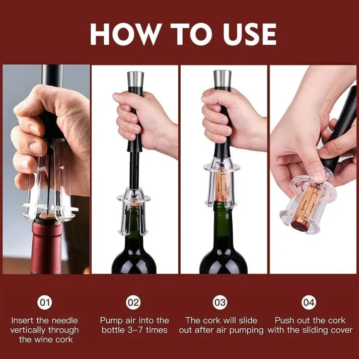 Air-Assist Wine Bottle Opening Set - product detail 2