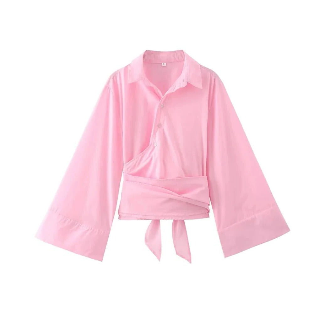 Blouse With Wide Bow Belt - product image 3