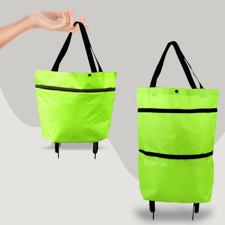 NOMOVA 2-in-1 Foldable Shopping Bag with Wheels