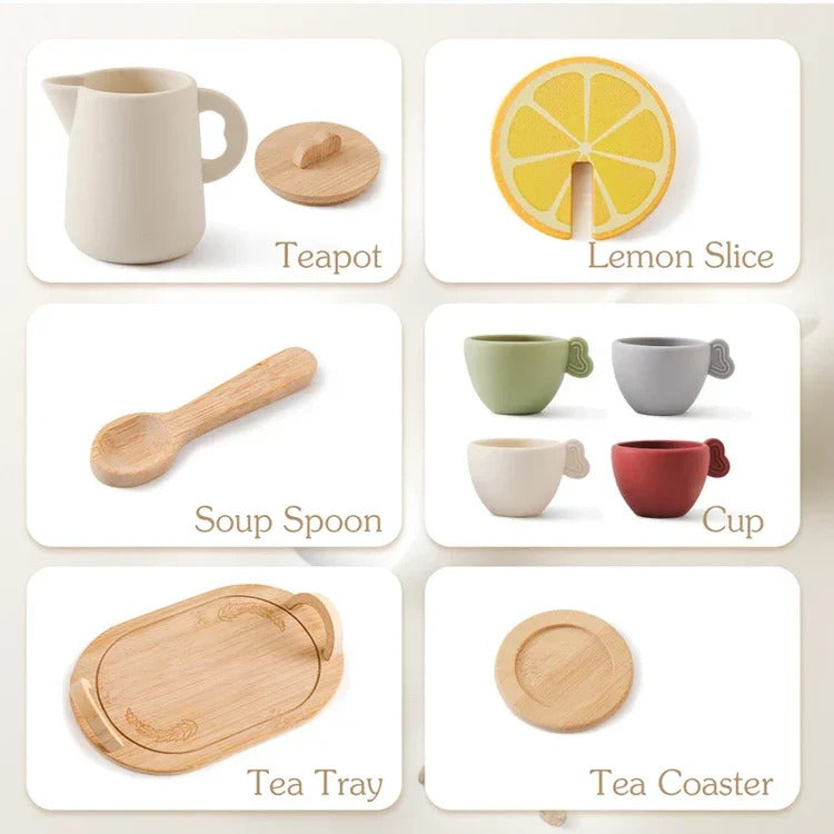 Children’s Pretend Afternoon Tea Set With Tray - product detail 4