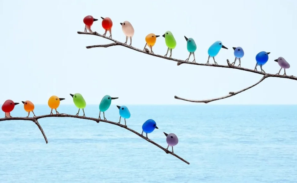Sea Glass Birds Decor Coastal Love Notes - product detail 6