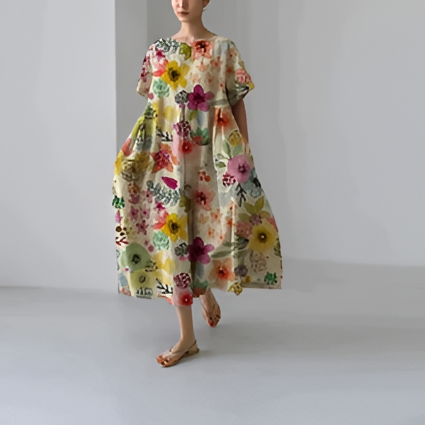 Casual and elegant dress with flora print - product image 5