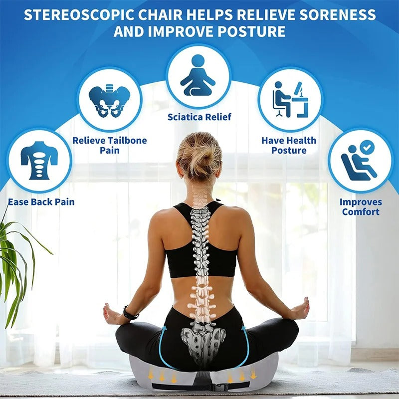 Adjustable Memory Foam Sit Bone Relief Seat Cushion - product detail 4