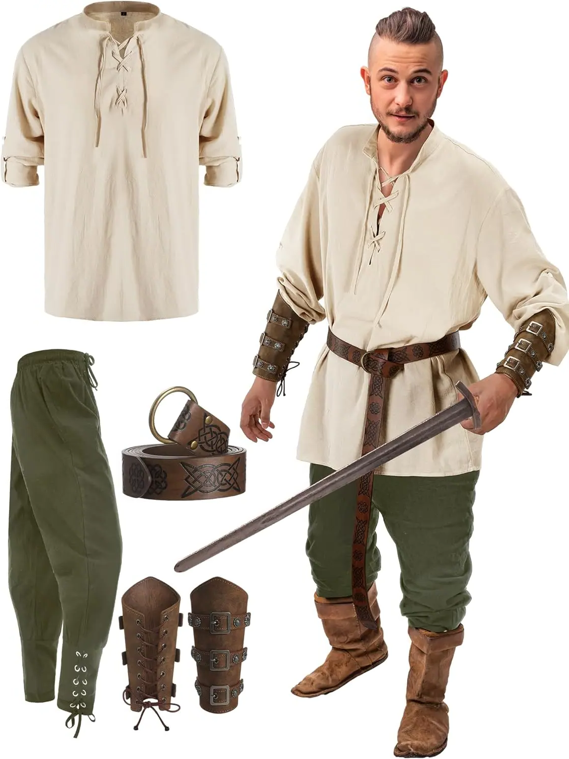 Official 4 Pcs Men's Pirate Costume - product image 7