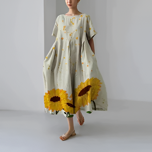 Casual and elegant dress with flora print - product image 4