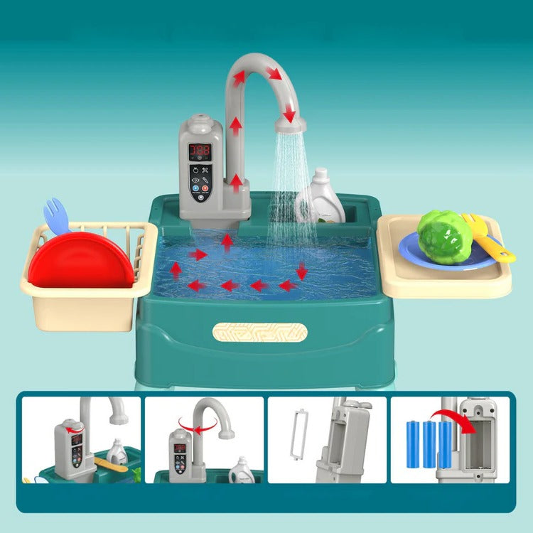 Children’s Play Kitchen with Flowing Water Feature - product detail 7