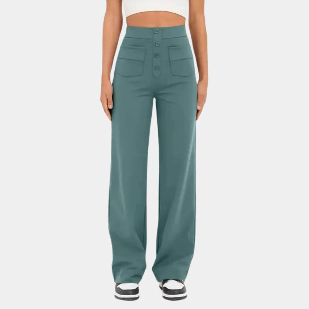 Casual High Waisted Women's Trousers - product detail 2