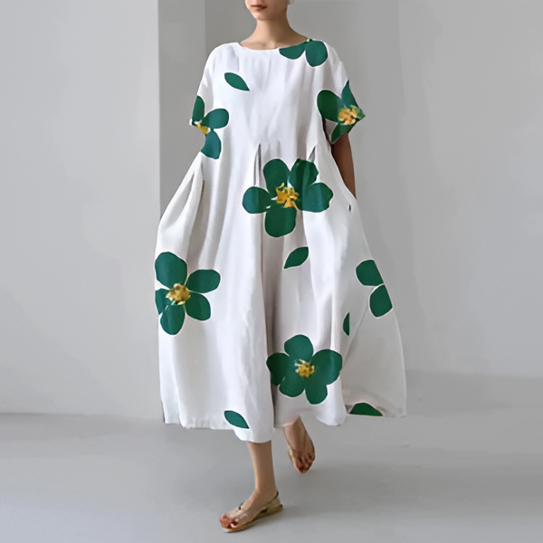Casual and elegant dress with flora print - product image 2