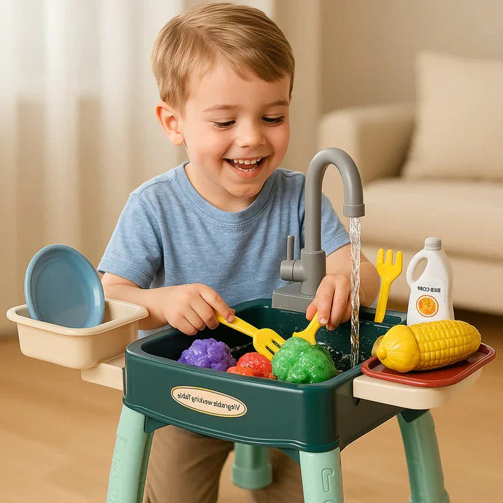 Children’s Play Kitchen with Flowing Water Feature - product detail 5