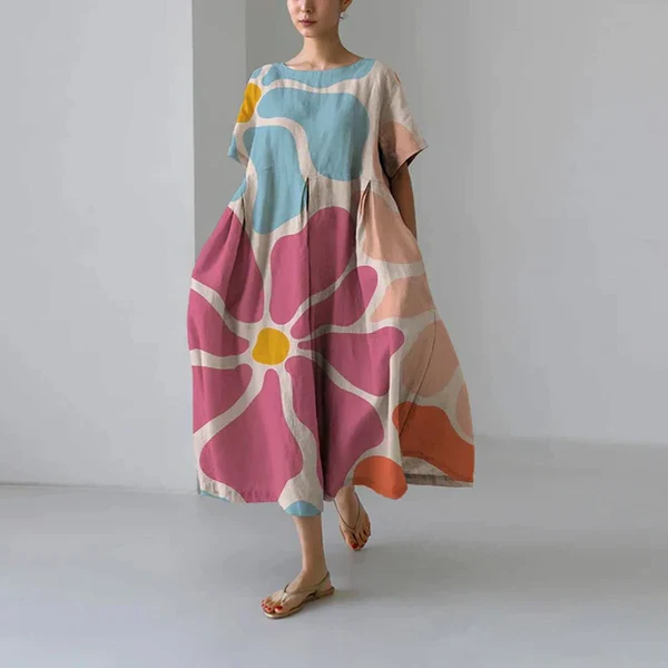 Casual and elegant dress with flora print - product image 1