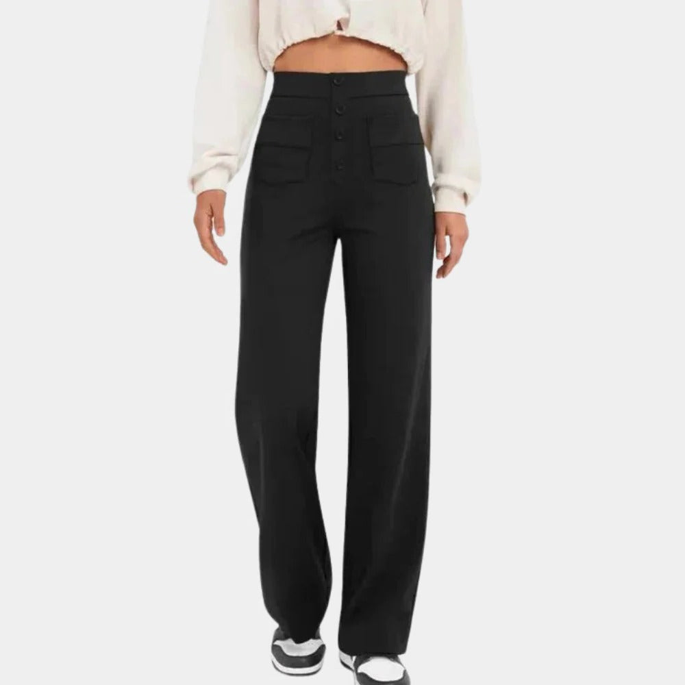 Casual High Waisted Women's Trousers - product detail 5