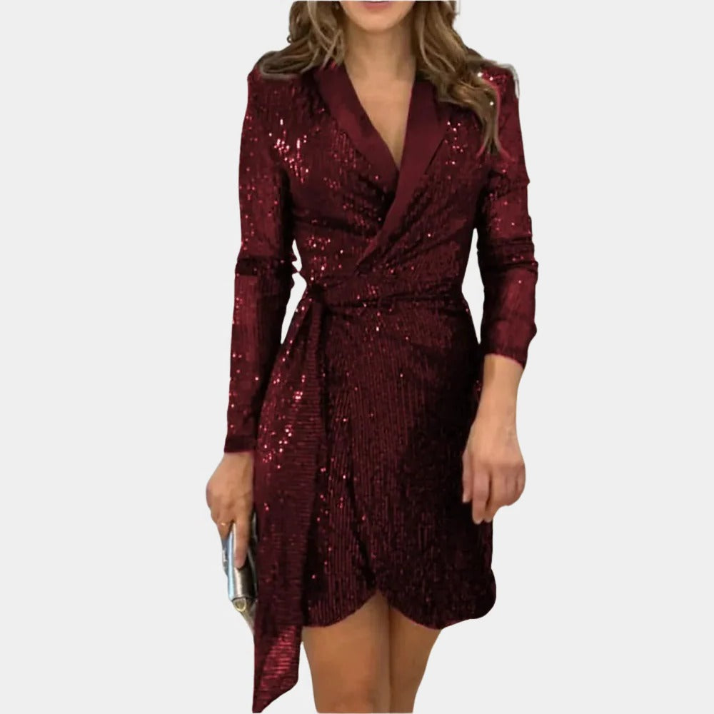 NOMOVA Elegant Ladies Blazer Dress With Belt