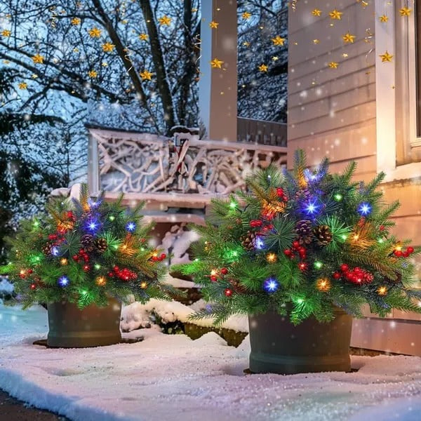 Pre-lit Artificial Christmas Tree Feel Real Urn Filler - product image 4