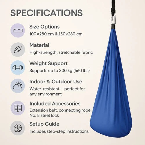Sensory Autism Therapy Swing Indoor and Outdoor Hammock - product detail 7