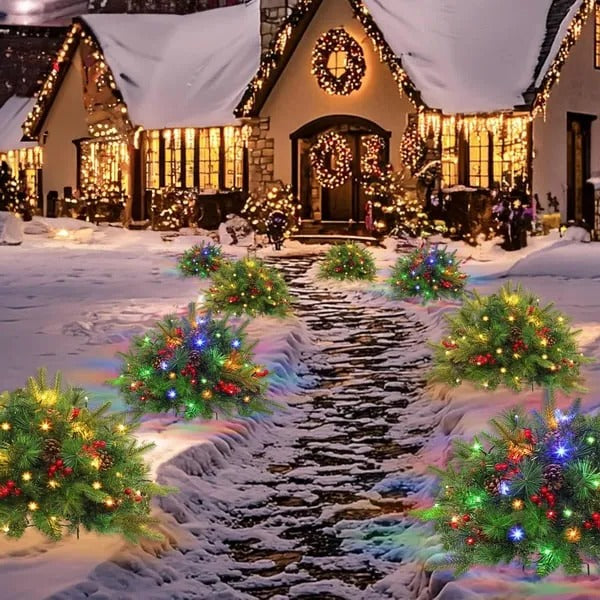 Pre-lit Artificial Christmas Tree Feel Real Urn Filler - product image 3