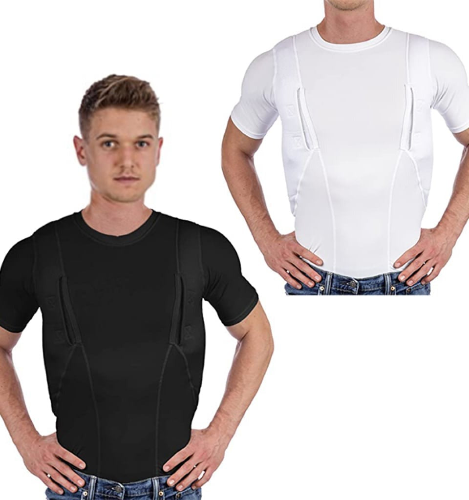 Men/women's Concealed Leather Holster T-shirt - product detail 7