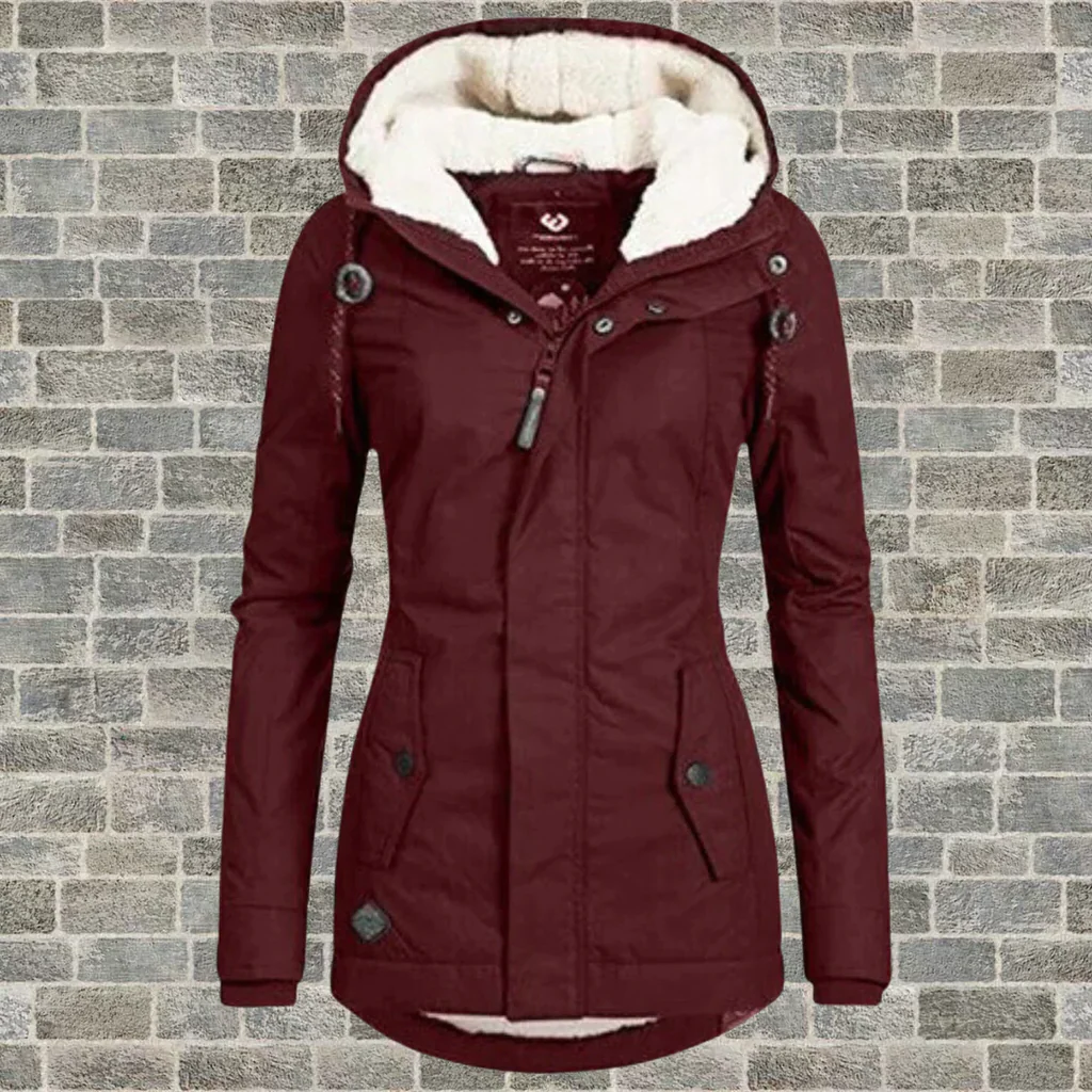 Pleated cotton coat with hood - product image 5