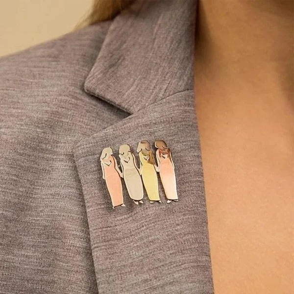 Bond Between Sisters Vintage Handmade Pins - product detail 2