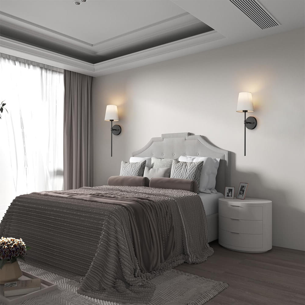Wireless Fabric Wall Light (SET OF 2 + 2 BULBS FREE) - product image 4