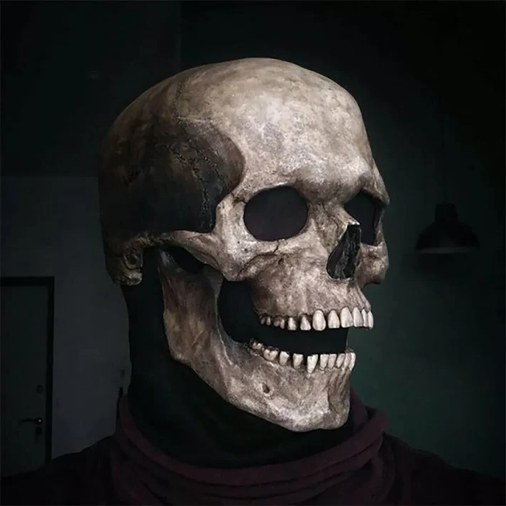 Movable Jaw Realistic Full Head Skull Mask - Human Skeleton Mask for Halloween Party - product image 4