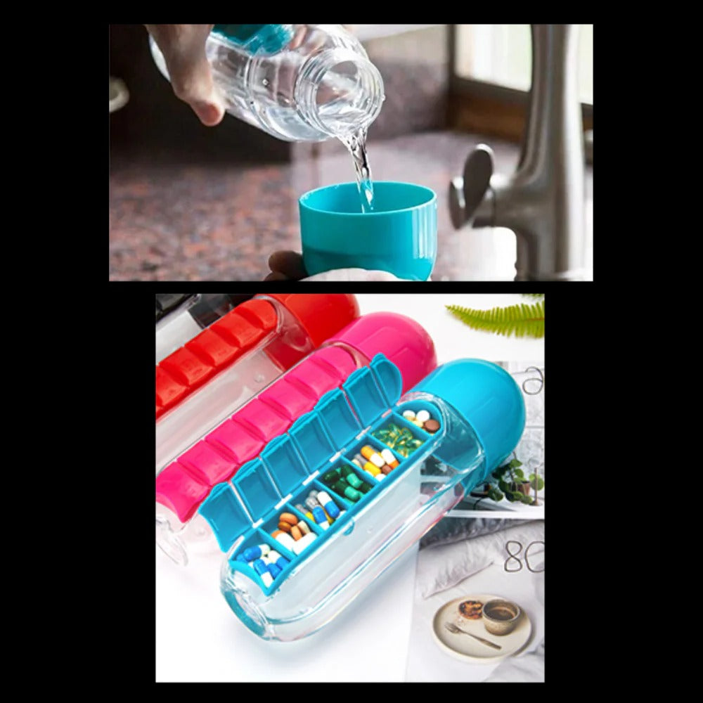 Water Bottle with Pill Holder - product detail 7