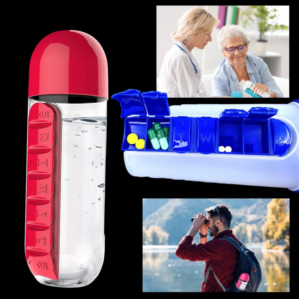 Water Bottle with Pill Holder - product detail 6
