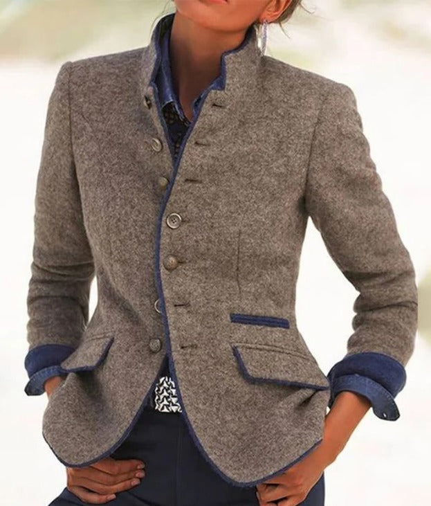 Elegant solid color women's jacket - product image 1