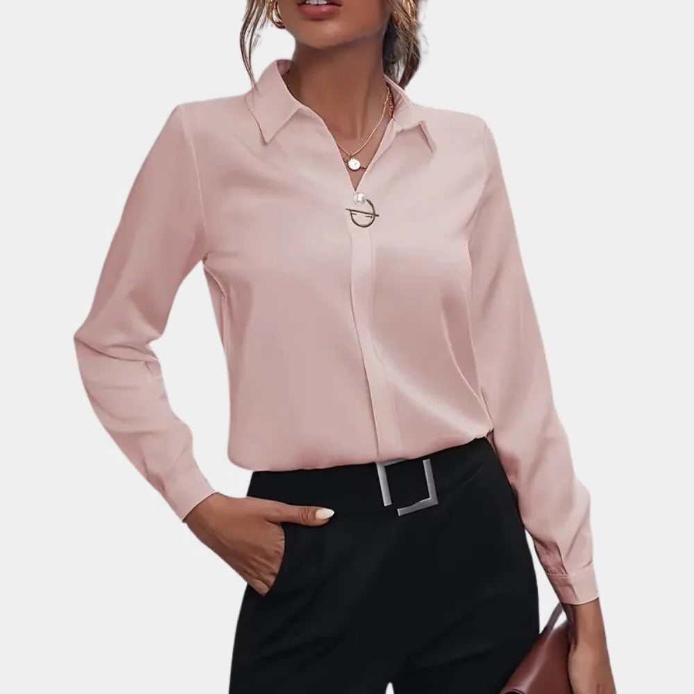 Elegant Plain Ladies Blouse - product detail 2