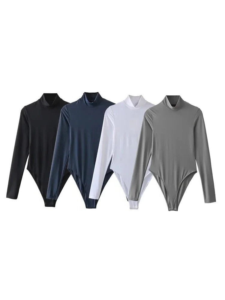 Long Sleeve Bodysuit - Turtleneck Collar - product detail 2