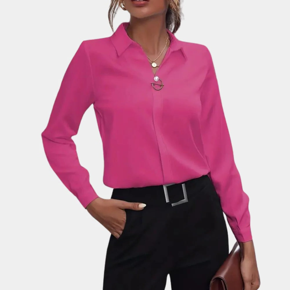 Elegant Plain Ladies Blouse - product detail 3