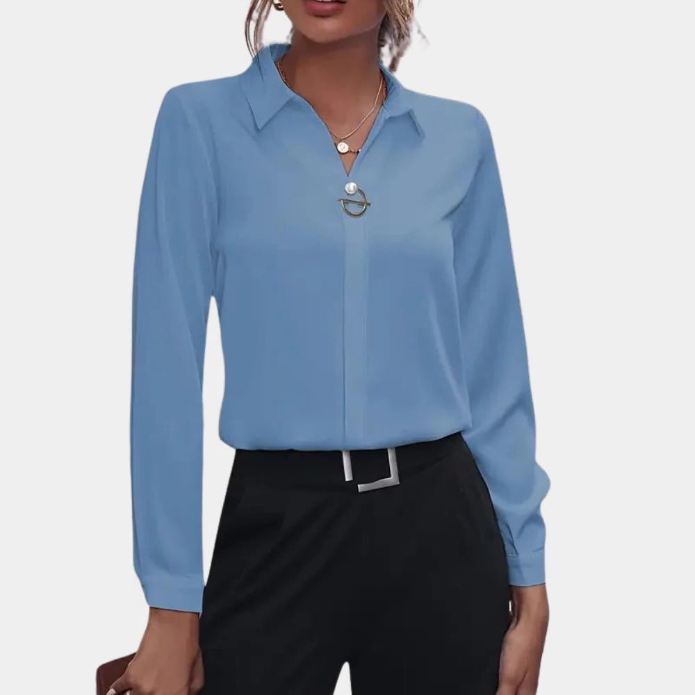 Elegant Plain Ladies Blouse - product detail 4