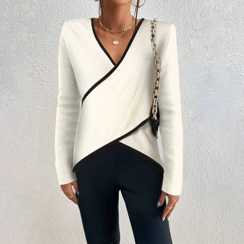 Ivory V-neck sweater - product image 2