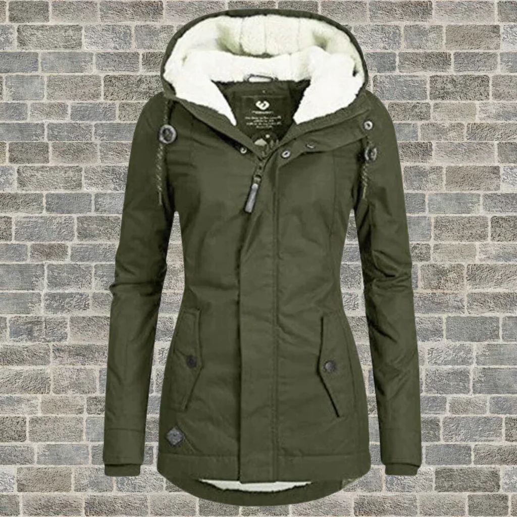Pleated cotton coat with hood - product image 4