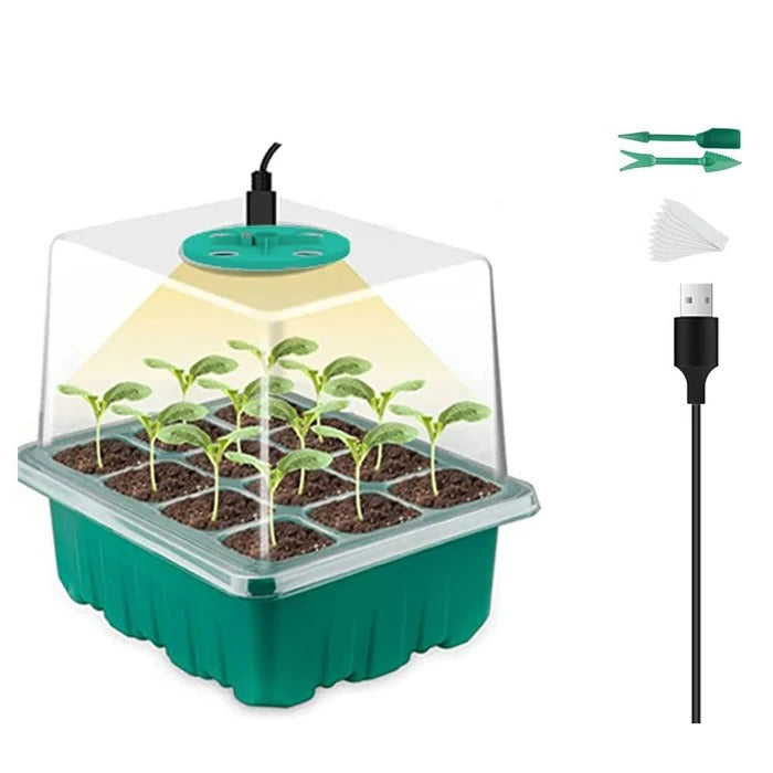 NOMOVA Household New Nursery Pot With Lamp - Plant Seed Starter Tray with Grow Light