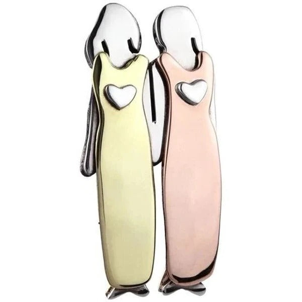 NOMOVA Bond Between Sisters Vintage Handmade Pins