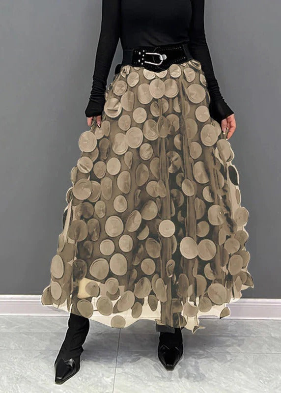 Chic Skirt Made Of Polka Dot and Tulle Patchwork - product image 3