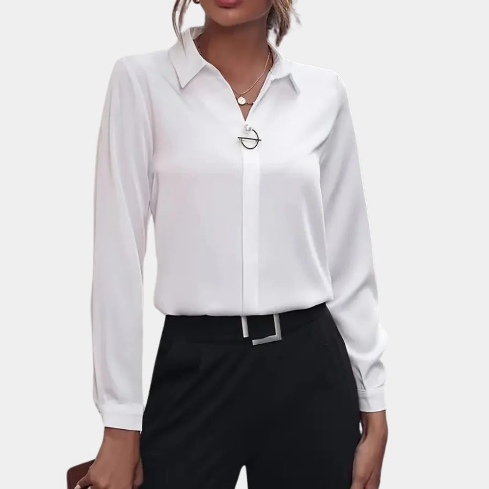 Elegant Plain Ladies Blouse - product detail 5