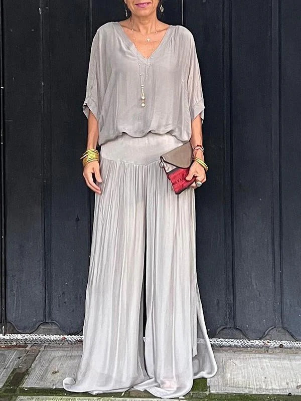 Elegant two-piece wide-leg chiffon pants - product image 2