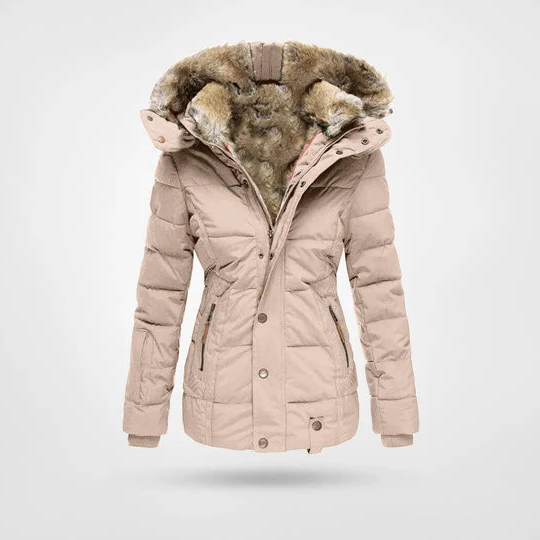 Warm fashionable winter jacket with lining and hood - product image 5
