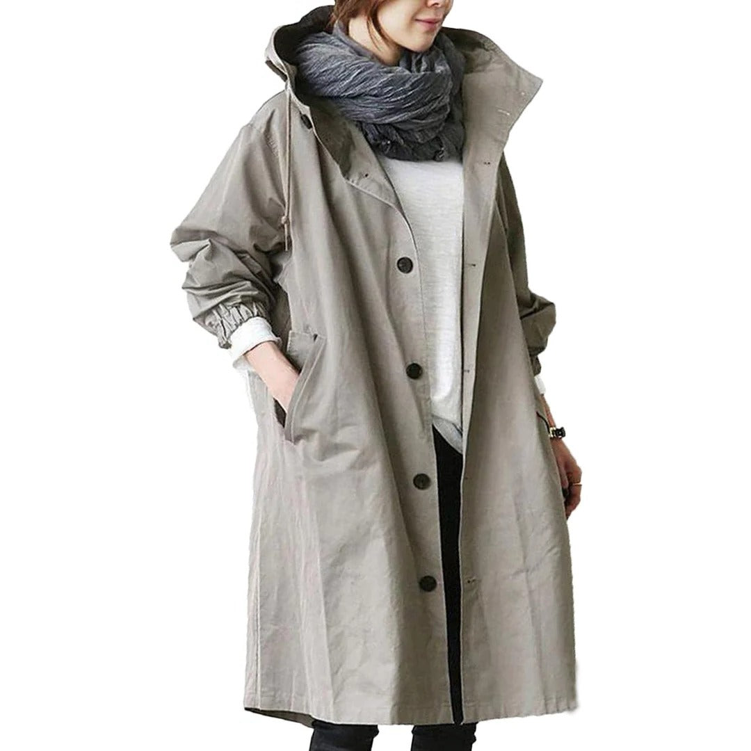 Women's Long Waterproof Raincoat - product detail 4