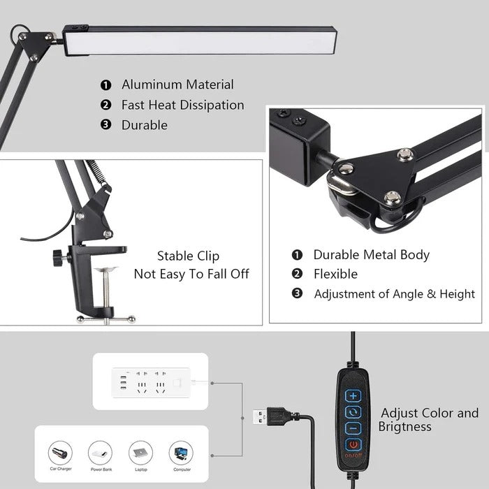 LED Desk Lamp with Clamp - product detail 10