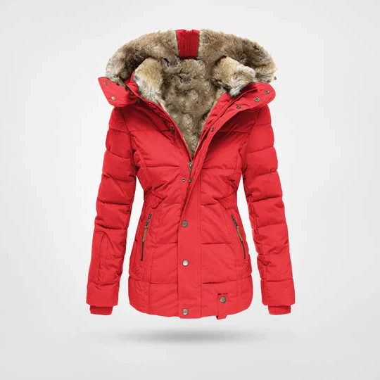 Warm fashionable winter jacket with lining and hood - product image 3