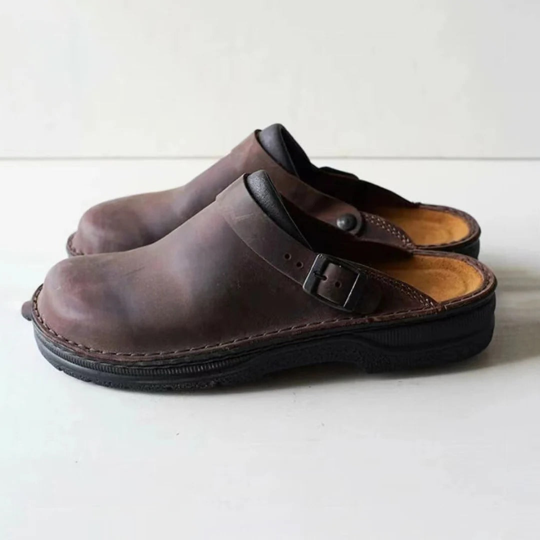 Men's Leather Slippers - product detail 2