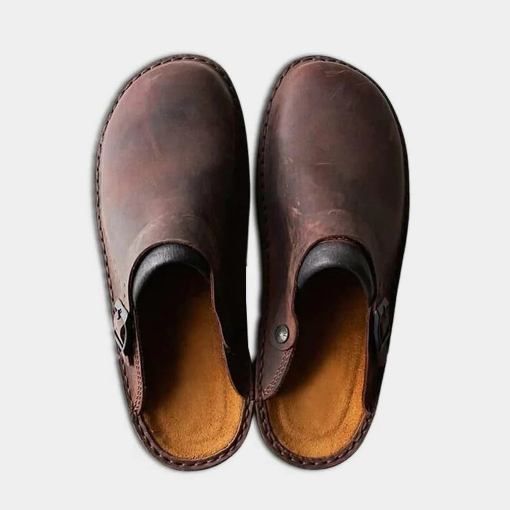 Men's Leather Slippers - product detail 4