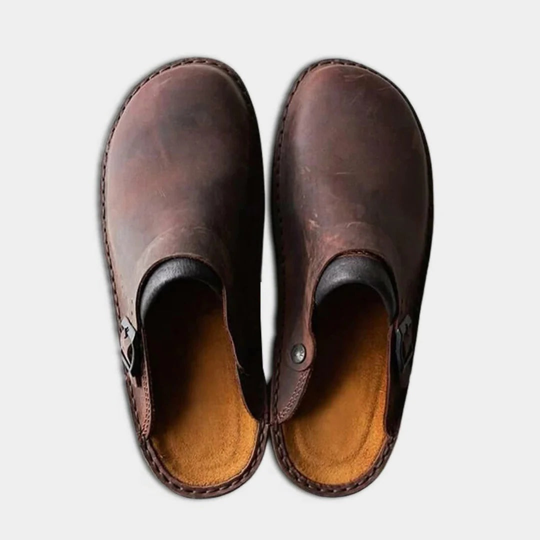 Men's Leather Slippers - product detail 4