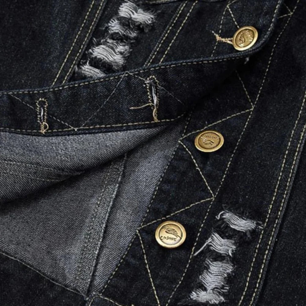 Retro Denim Vest For Men - product detail 6