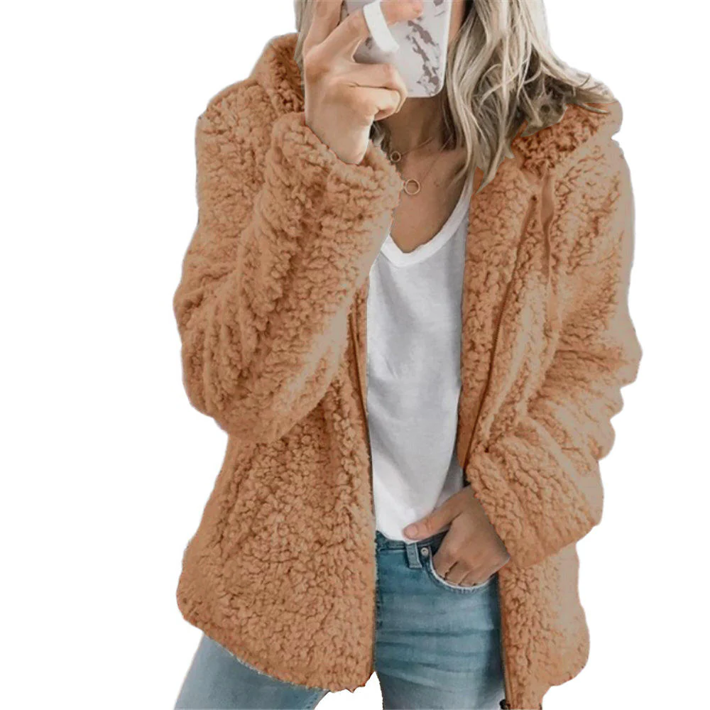 Elegant Bear Teddy Fur Coat: Soft Fleece Coat with Pockets and Zipper - product image 5
