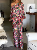 Geometric Pattern Two Piece Clothing Set - product image 1
