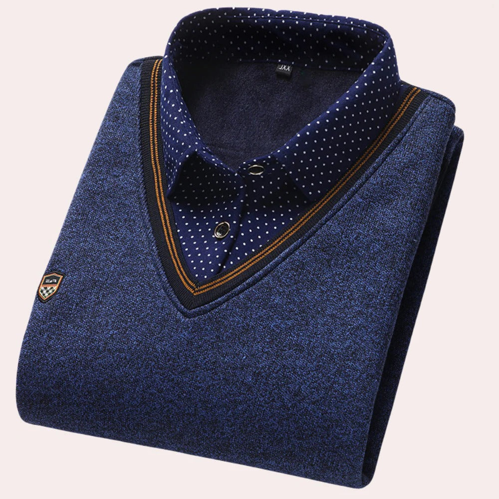 NOMOVA Men's Shirt Collar Sweater
